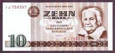 Ddr mark banknote 1971 - 10,