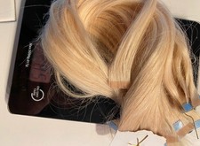 Echt Haar Tape In Extension Blond Tressen Haarverlängerung 40 Cm
