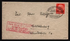 Bahnpost Berlin-Hamburg 1935  Bahnhofsbriefkasten Berlin-Spandau