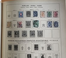 Briefmarken Alt - Russland, 10 Werte auf Albumblatt, gestempelt, Russia, Russie