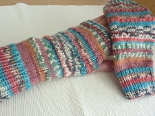 Armstulpen fingerlose Handschuhe gestrickt Handarbeit