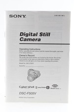 Bedienungsanleitung Sony Digital Still Camera DSC-F505V Instruction