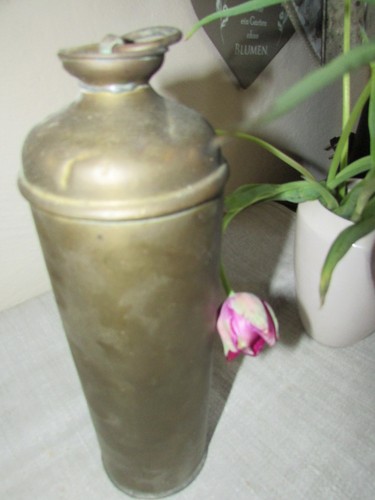 Antike wärmflasche messing - wärmflasche,