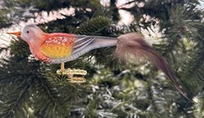 Inge Glas Baumanhänger Vogel Gimpelfink 10,5 cm  (mundgeblasen und handbemalt)