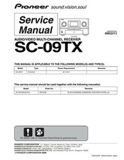 Service Manual-Anleitung für Pioneer SC-09,Elite 