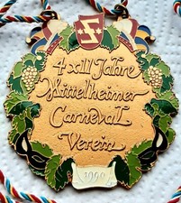 Fastnacht Orden 1990 - 4x11 Jahre MCV Mittelheimer Carneval Verein,Handarbeit(?)