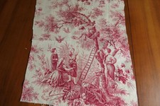 KONVOLUT 2 ENTZÜCKENDE FRANZÖSISCHE TOILETTE DE JOUY STOFFE VÖGEL NEST aus dem 19. Jahrhundert