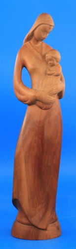 Holzfigur madonna mit kind - madonna,