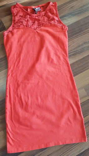 Kleid mit spitze - h&m,