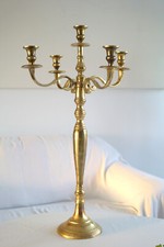 Kerzenleuchter 5-armig Gold 76 cm Kerzenhalter  Aluminium Kerzenständer Handmade