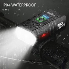 LED USB Fahrrad Licht Set Beleuchtung SET 1000LUX Scheinwerfer Rücklicht Lampe⭐