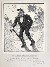 GUSTAV HOLSTEIN *1876 CARTOON