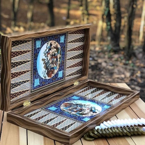 Backgammon set handarbeit - backgammon,