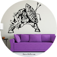 Wandtattoo Wikinger mit Schild