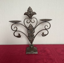 Kerzenleuchter, 2 armig,   Metall,  Modern  H  34,5  B  32  cm