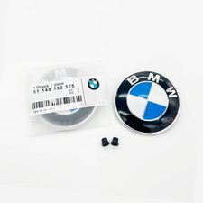 BMW Plakette Ø 82mm 51148132375 Emblem + 2xOriginal BMW Tülle NEU