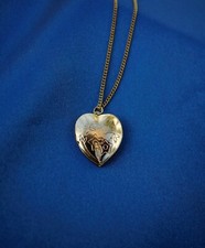 Collier Kette Amulett Trachten Hochzeit Herz Gold  Art Deco Jugendstil  Antik