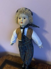 Vintage Porzellan Puppe Junge aus Sammlung Rar Top Zustand