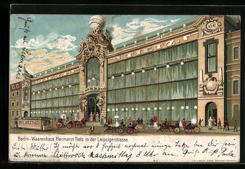 Lithographie berlin warenhaus - lithographie,