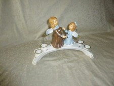 Goebel Engelbrücke mit 2 tanz. Engeln, braun-blau, mit OVP