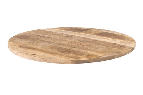 Tischplatte rund mango rough - tischplatte,