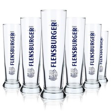 6x Flensburger Glas Bier 0,3l