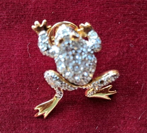 Frosch anstecker pin strass - anstecker,