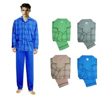 Herren pyjama flanell - flanell, angeraut