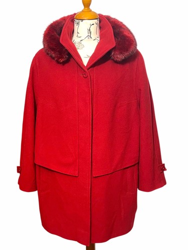 Woll mantel damen rot - mantel,