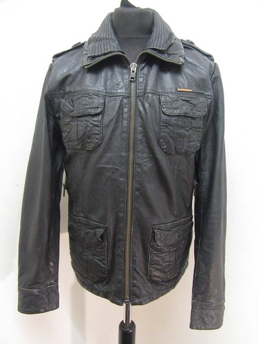 Vintage superdry lederjacke - lederjacke, gr