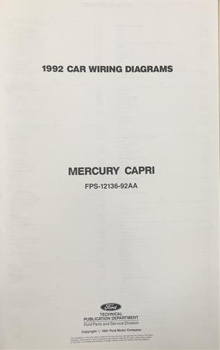 1992 mercury capri fabrik - 1992,