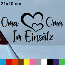 Autoaufkleber Oma und Oma im Einsatz, Queer Sticker 21x10 cm A0562