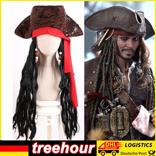 Piratenhut braun mit - piratenhut,