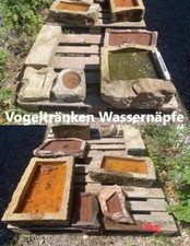 Vogeltränken Wassernäpfe kleine Tröge, handgefertigt aus nachhaltigem Naturstein