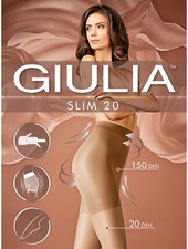 GIULIA Slim 20 Den Figur formende Strumpfhose Bauch Bein PO Größe S Farbe Honey