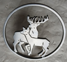 Reh und Hirsch Auto Emblem Oldtimer Jäger Förster