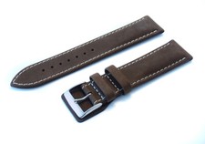 Handgefertigt in Deutschland 22mm Uhrenarmband  Di-Modell Echt Leder  braun