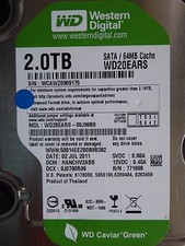 2TB Western Digital WD20EARS-00J99B0 | DCM: HANCHV2ABB | 02 JUL 2011