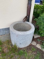 Granittrog rund, Wassergrand, Außendurchm. 80 cm, Höhe 60 cm