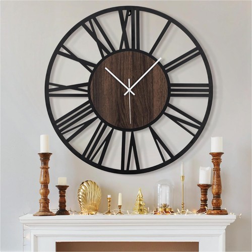 Wanduhr groß modern schwarz