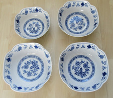 4 Servierschüsseln Schalen Porzellan  Zwiebelmuster Tirschenreuth Bavaria Cobalt