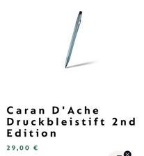 Caran D'Ache Druckbleistift 2nd Edition Türkis Blau Nespresso 2025