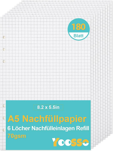 180 blatt nachfüllpapier - 180,