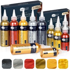 6er Set Metallic Acrylfarben
