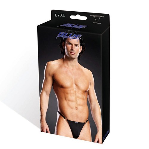 Blue line microfiber string - blue,