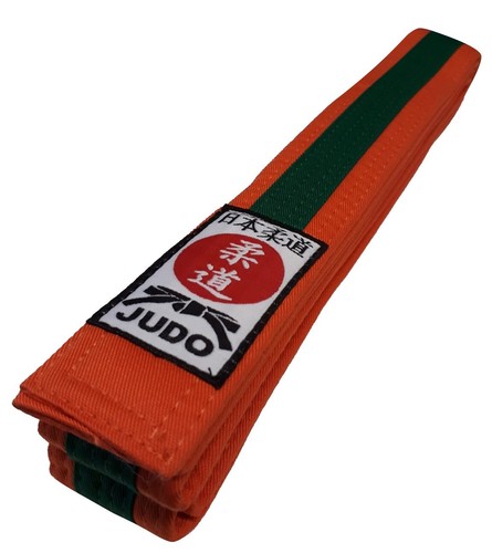 Judogürtel orange grün - judogürtel, orange-grün