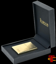 Ronson Benzinfeuerzeug Gold Brushed – Elegantes Design, Zuverlässigkeit