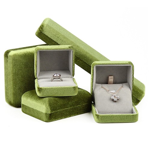 Grün samt schmuck geschenk - grün,