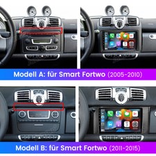 Carplay Android Autoradio Für Benz Smart Fortwo 451 454 2005-2015 GPS Navi WiFi