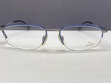 Jaguar Brille Herren Blau Halbrand groß XL 3323 Metall Rechteckig germany